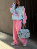 Women's Colour-Block Sweatshirt & Trousers Set
