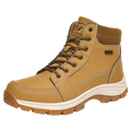 Men's Retro PU Leather Ankle Boots – Lace-Up Cowboy-Style Snow Boots with Optional Fur Lining