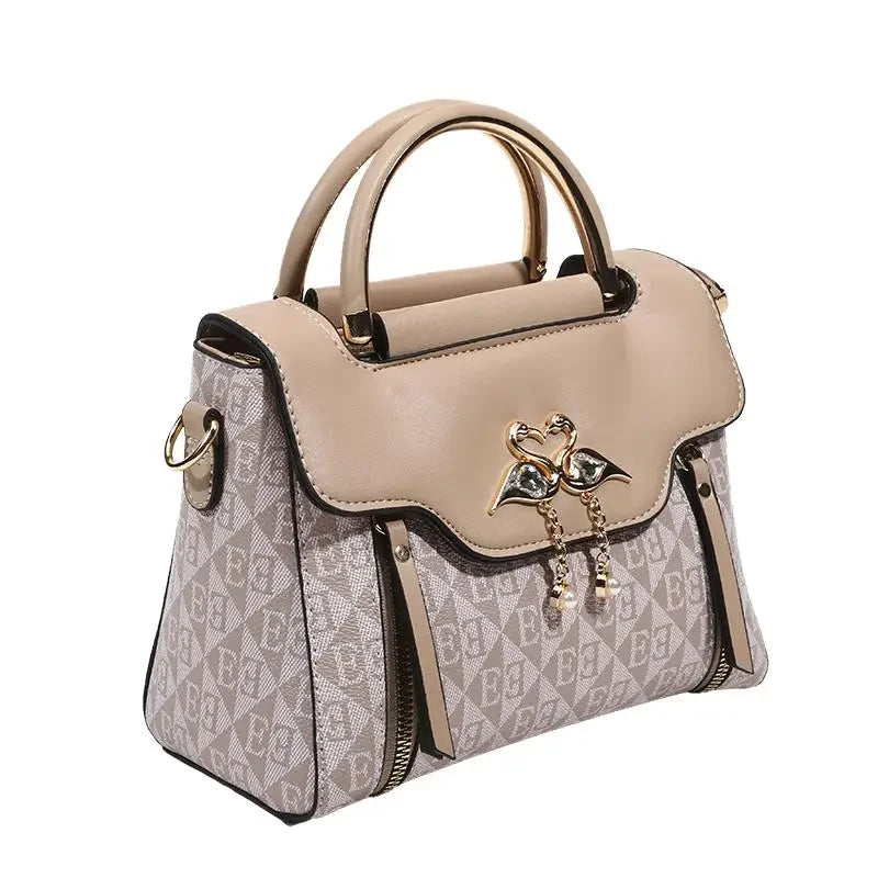 Ladies' handbag trend embossed plain style versatile LADYLYS