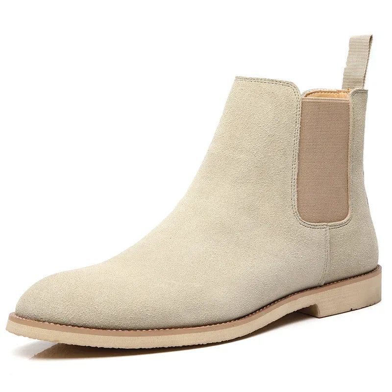 Men's Suede Chelsea Boots with Pointed Toe