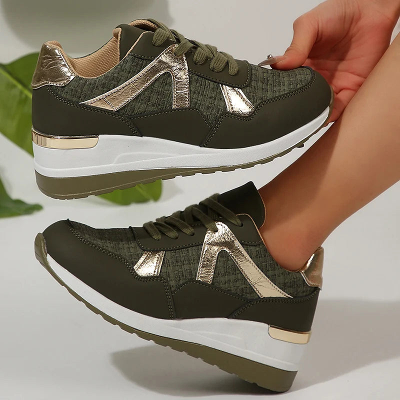 Comfortable Wedge Sneakers Woman Spring Autumn Thick Sole LADYLYS