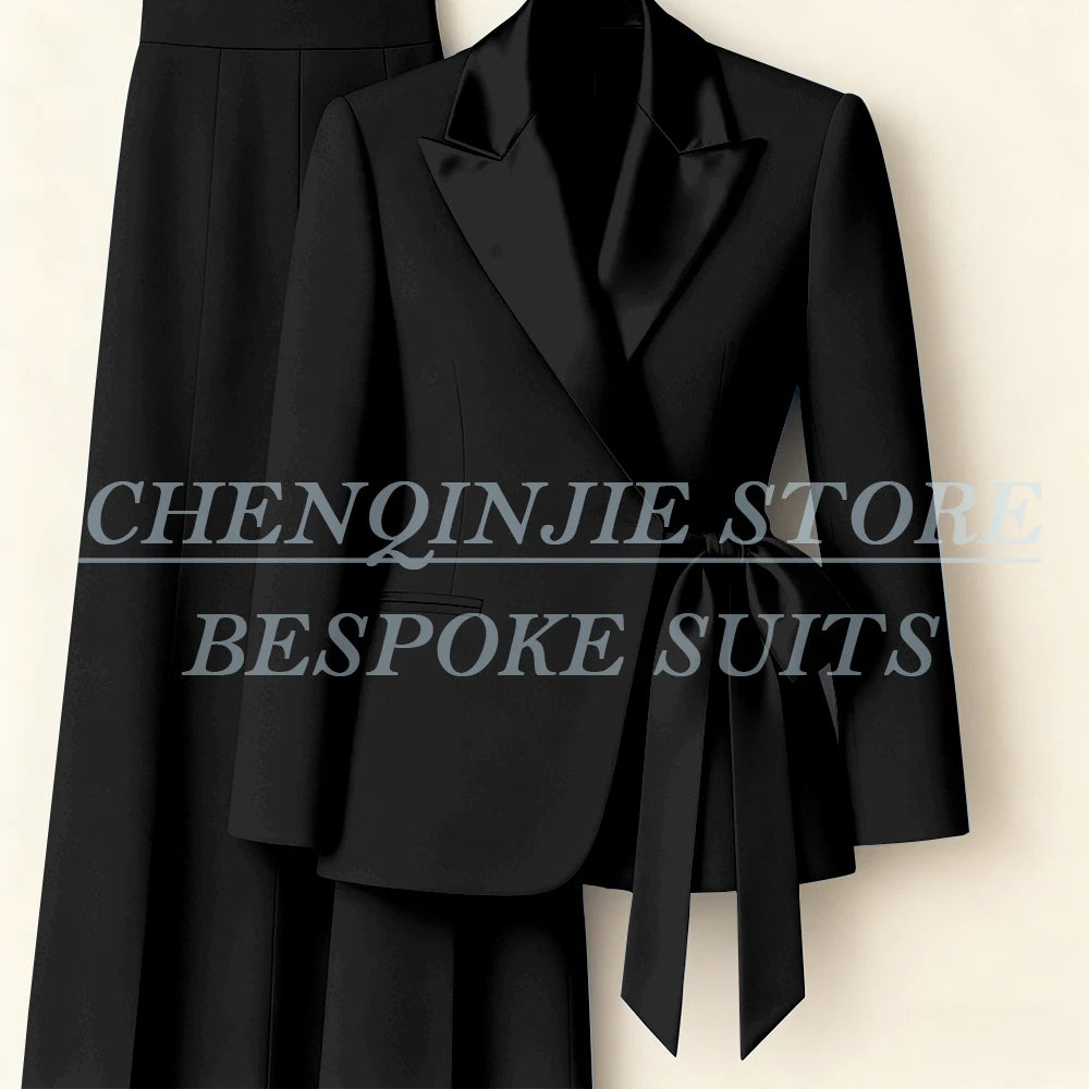 Women's Two-Piece Blazer & Wide-Leg Trouser Suit