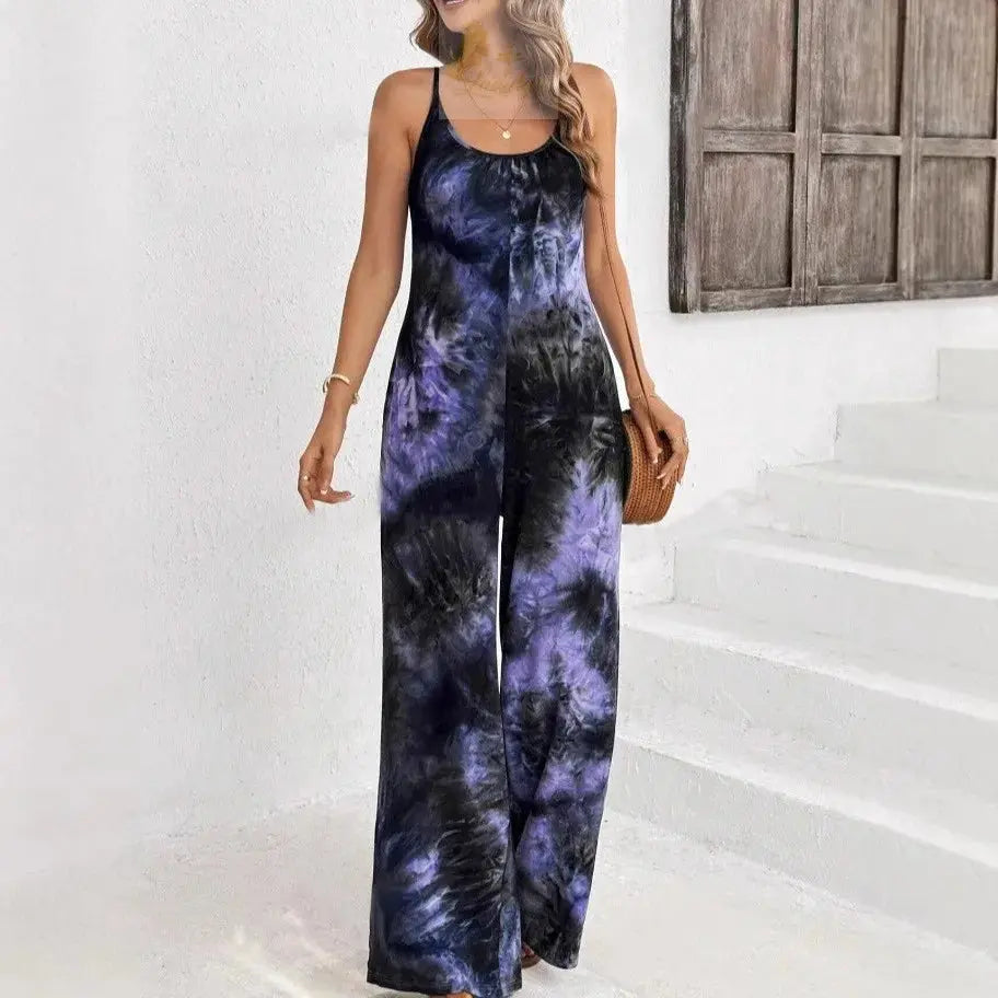 Jumpsuit Printed Casual Pants European Style Fashion LADYLYS