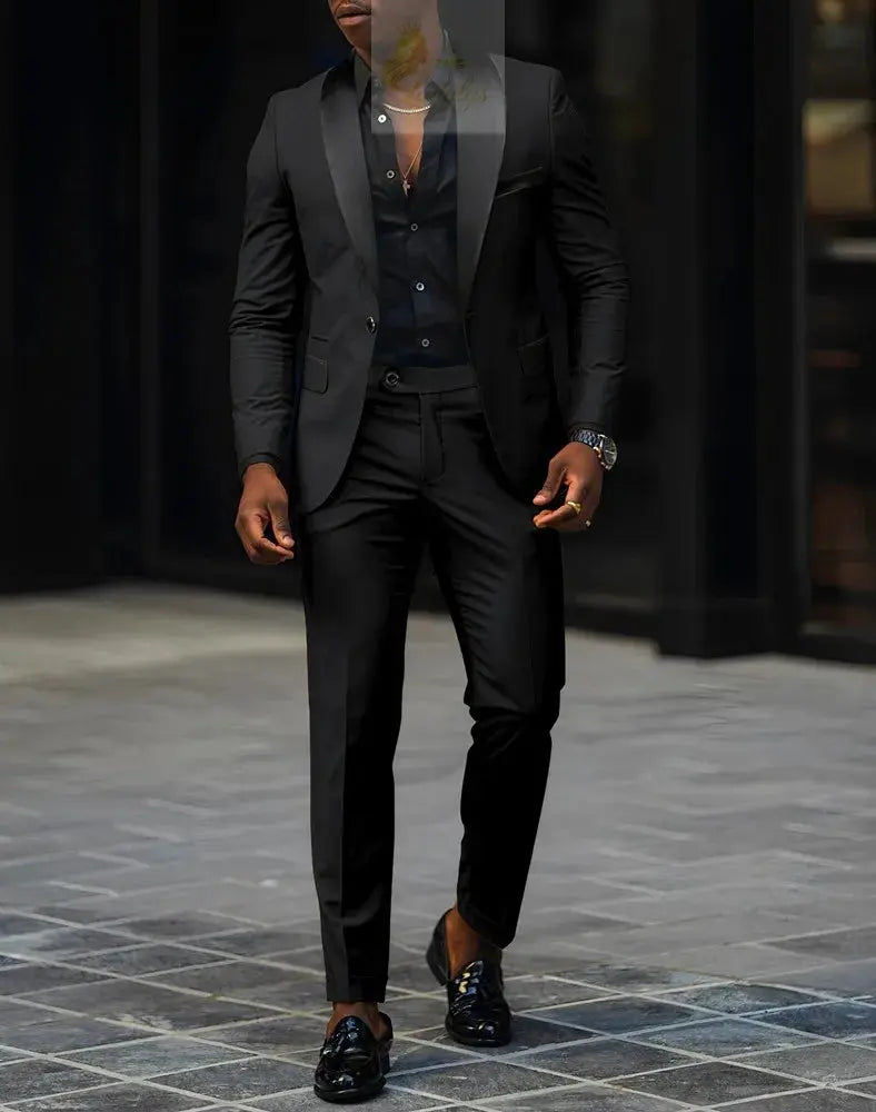 2-Piece Men's Suit, Single Button Jackets And Pants LADYLYS