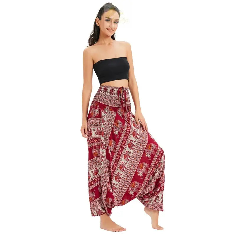 Bohemian Women Pantalones Rayon Harem Baggy Boho Yoga Beach Wear LADYLYS
