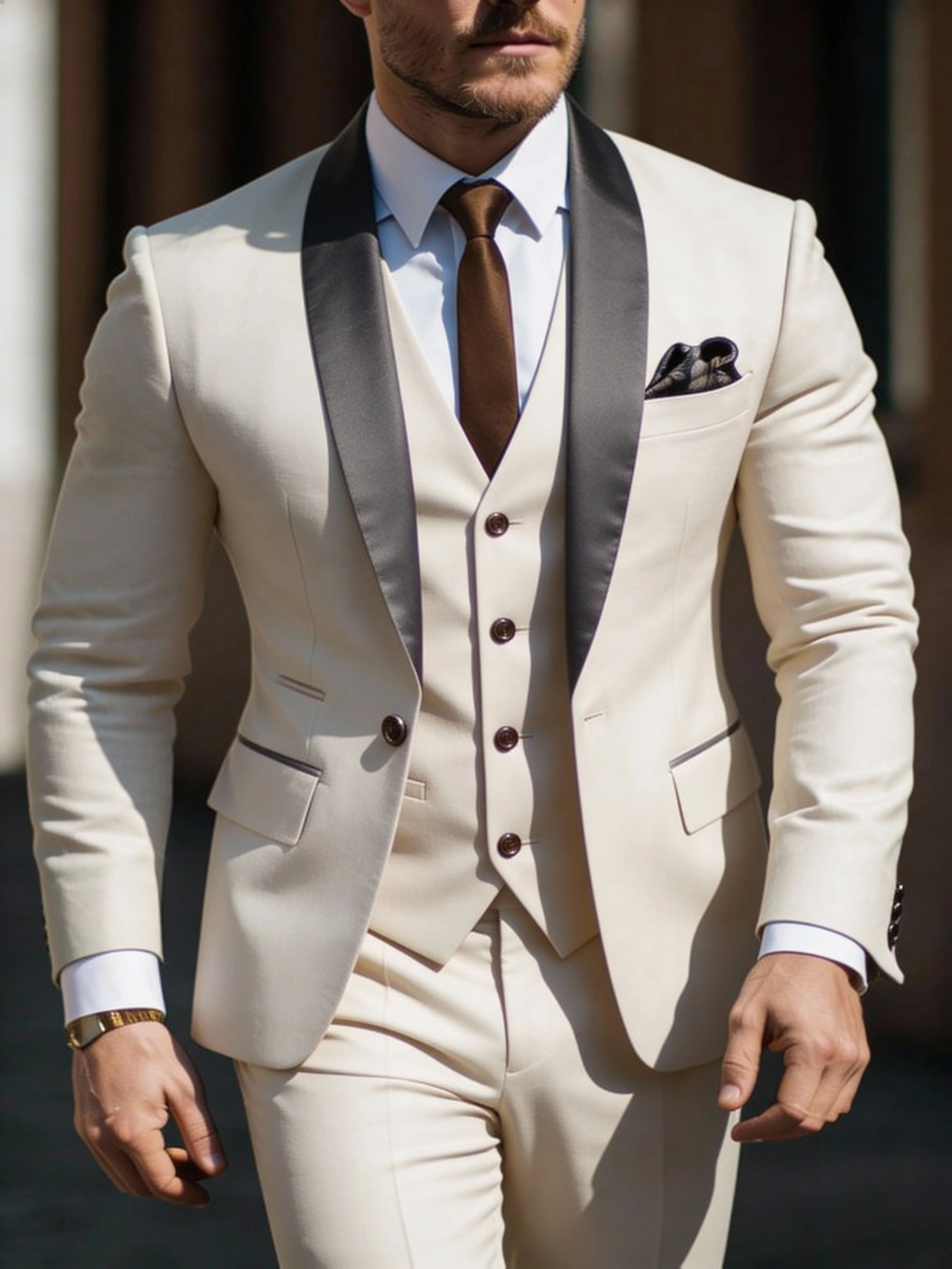 Men's 3pcs Suit Set Jacket Vest Pants LADYLYS