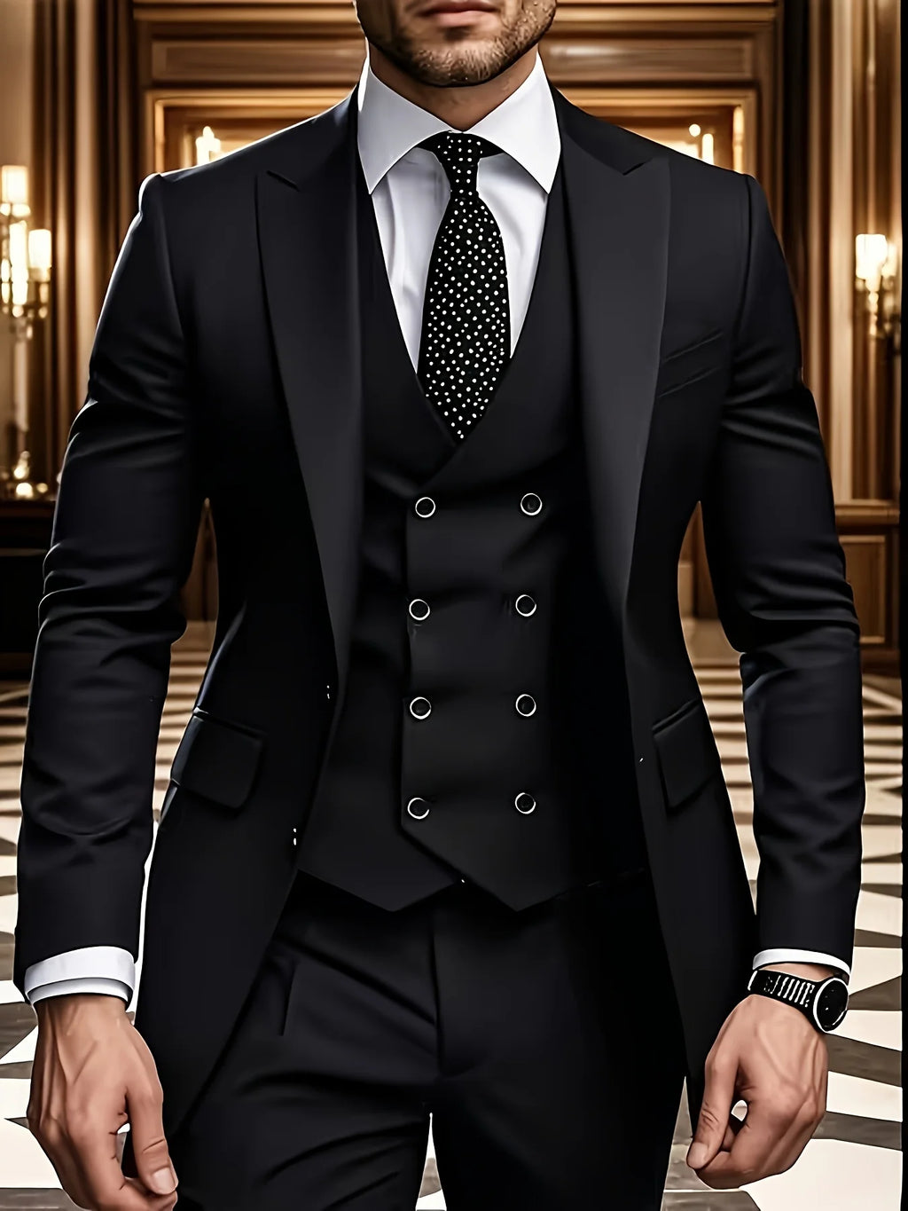 Men's Three-Piece Formal Business Suit