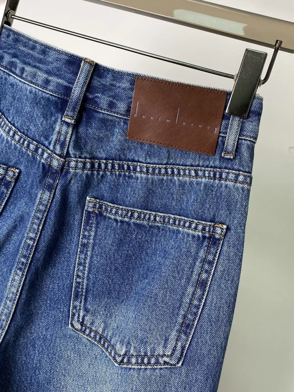 Women's Plus Size Vintage Washed High-Waist Wide-Leg Jeans | Irregular Loose Denim Trousers