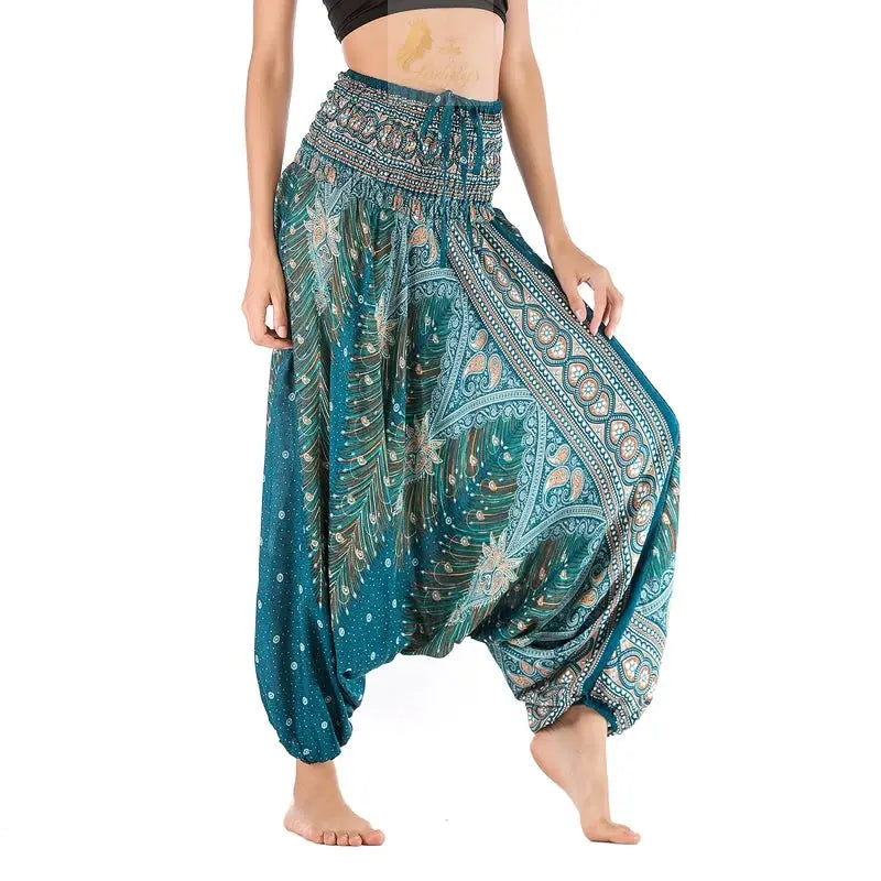 Bohemian Women Pantalones Rayon Harem Baggy Boho Yoga Beach Wear LADYLYS