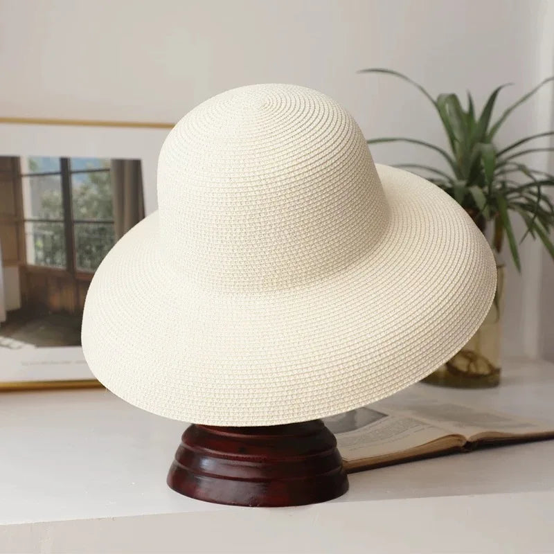 Summer Hepburn Style Vintage Design Big Eaves Straw Hat LADYLYS