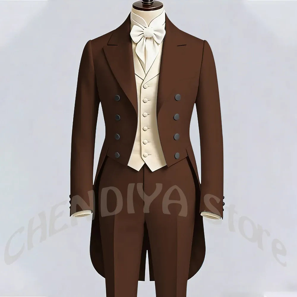Men's Three-Piece Slim-Fit Wedding Suit