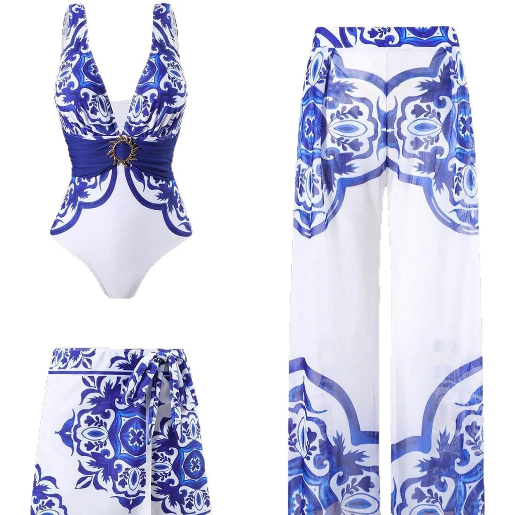 Sexy Three-Piece One-Piece Swimsuit Set Trendy Fashionable Bikini LADYLYS