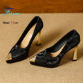 Leopard Print Women's Shoes Thin Heels 11cm Pointed Toe Shallow Ladies Pumps LADYLYS