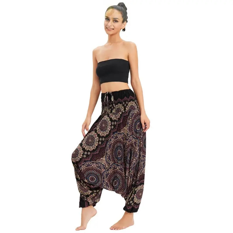 Bohemian Women Pantalones Rayon Harem Baggy Boho Yoga Beach Wear LADYLYS