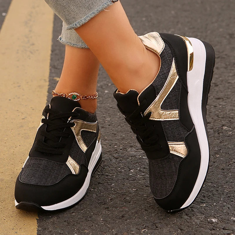 Comfortable Wedge Sneakers Woman Spring Autumn Thick Sole LADYLYS