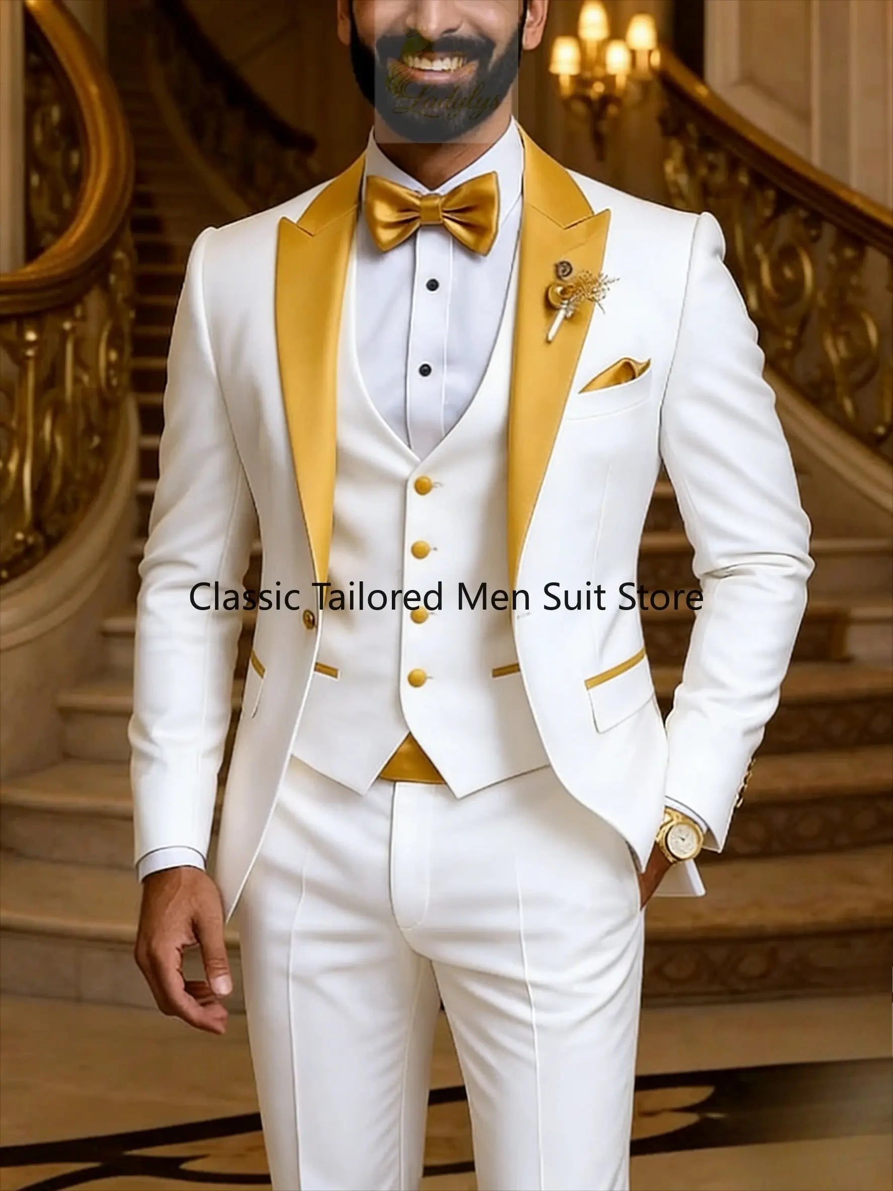 Quality Men's Suit  Fit Tuxedo 3 Pieces trends LADYLYS