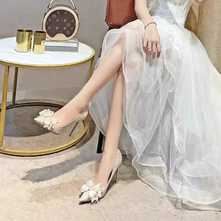 Cinderella Shoes Rhinestone High Heels Women Pumps Pointed LADYLYS