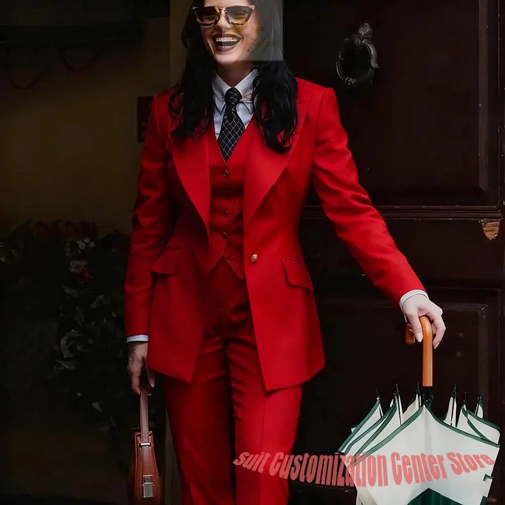 Women's Jacket Pant Sets 3Piece Suit Single Button Professional Outerwears LADYLYS