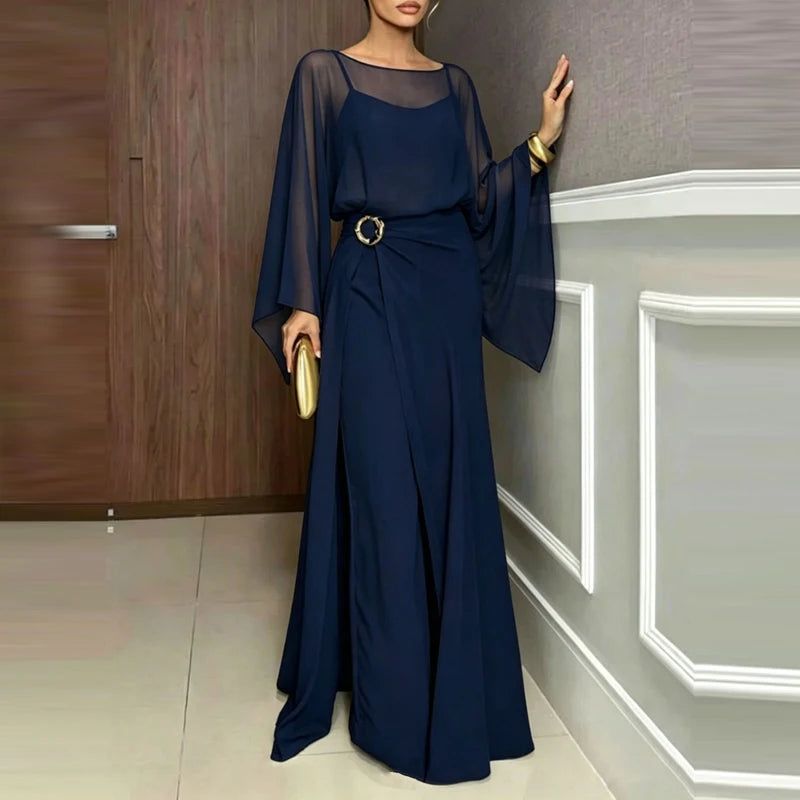 Summer New High Waist Wide Leg Playsuits Overalls New Chiffon Loose Women's Jumpsuits LADYLYS
