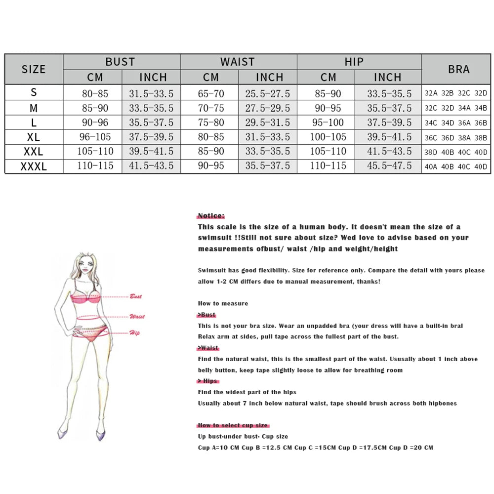Set Halter Swimsuit Sexy Women Bikini Push Up Swimwear Long Skirt Cover Up LADYLYS
