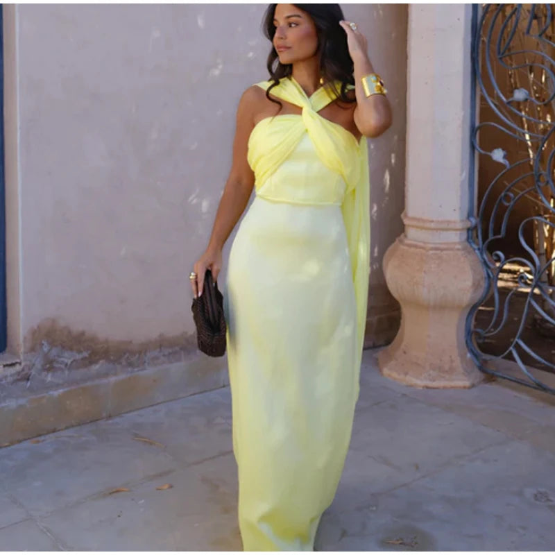 Strapless Ribbon Women Summer Dress Sexy Sleeveless Backless LADYLYS