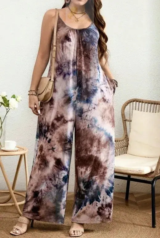 Jumpsuit Printed Casual Pants European Style Fashion LADYLYS