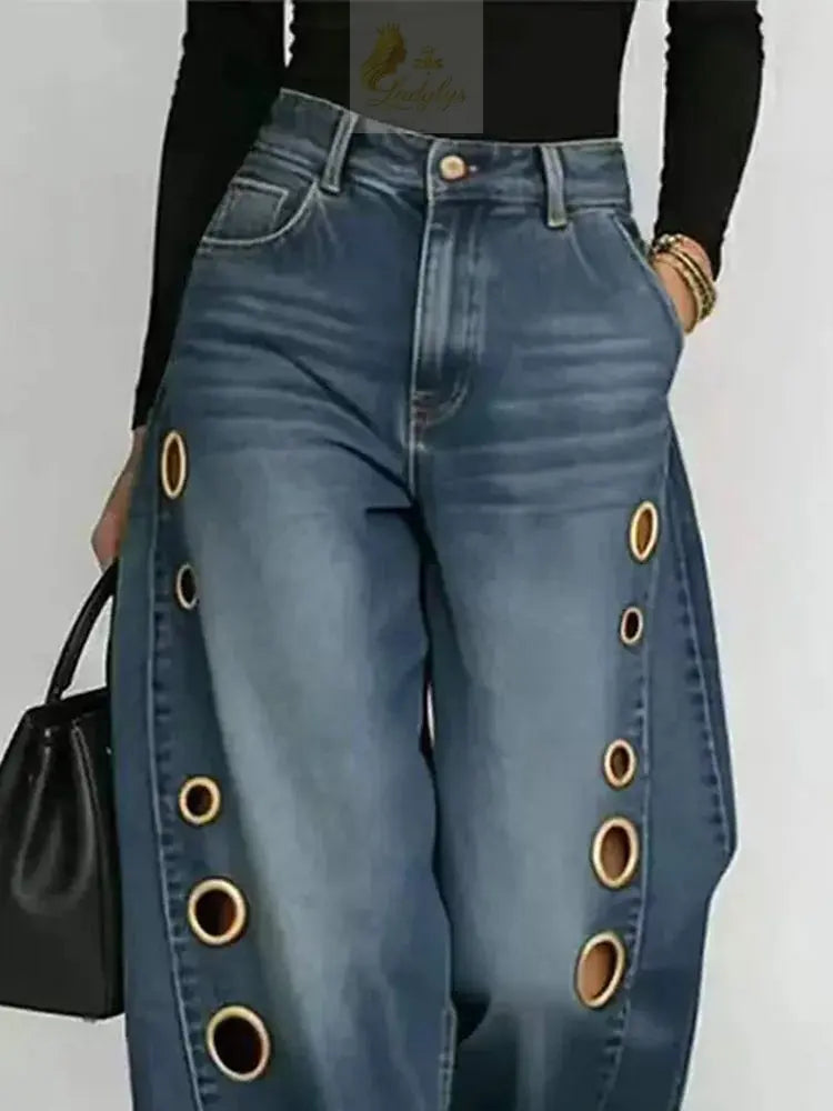 Vintage Jeans Women Fashion Casual Streetwear Jeans Y2k LADYLYS