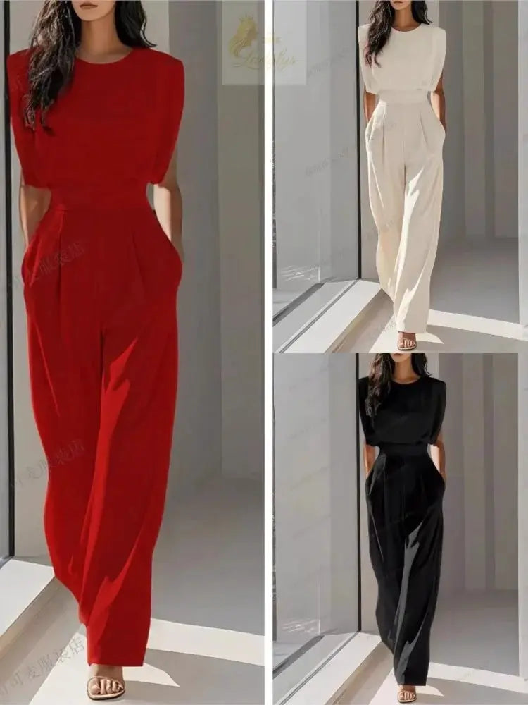 Elegant High Waisted Jumpsuit New Women's Fashion Queen Style LADYLYS