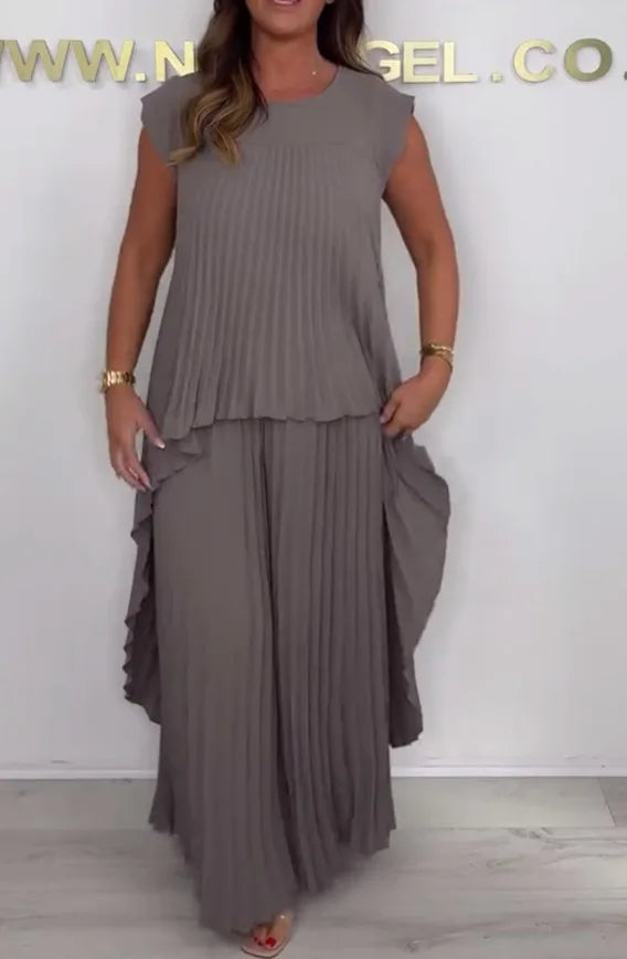 Summer Solid Casual Holiday Two Piece Sets Elegant LADYLYS