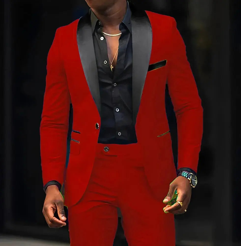 2-Piece Men's Suit, Single Button Jackets And Pants LADYLYS