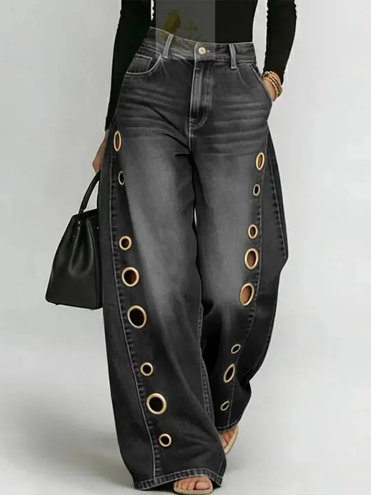 Vintage Jeans Women Fashion Casual Streetwear Jeans Y2k LADYLYS