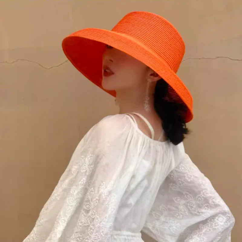 Summer Hepburn Style Vintage Design Big Eaves Straw Hat LADYLYS