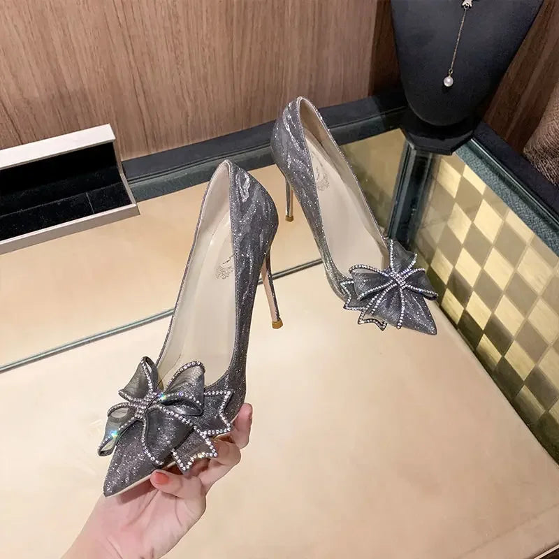 Cinderella Shoes Rhinestone High Heels Women Pumps Pointed LADYLYS