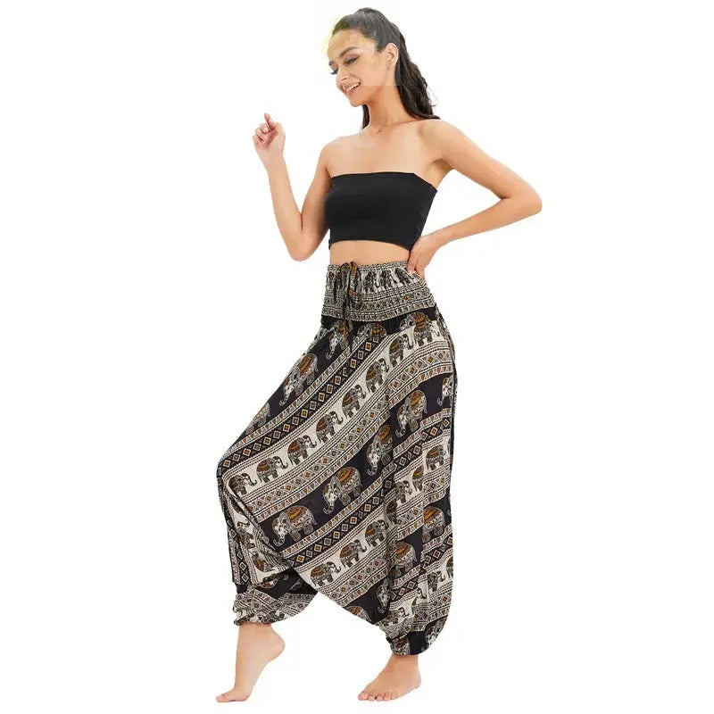 Bohemian Women Pantalones Rayon Harem Baggy Boho Yoga Beach Wear LADYLYS