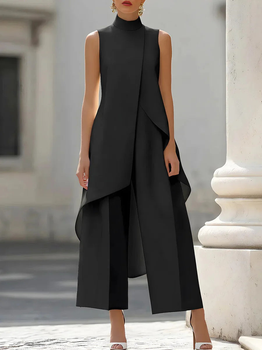 Sleeveslee Jumpsuits Elegant Irregular Design LADYLYS
