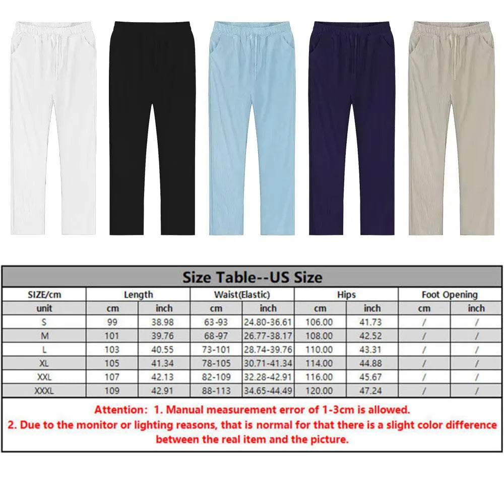 2pcs Set Men's Cotton Linen Shirt and Pants Suits LADYLYS
