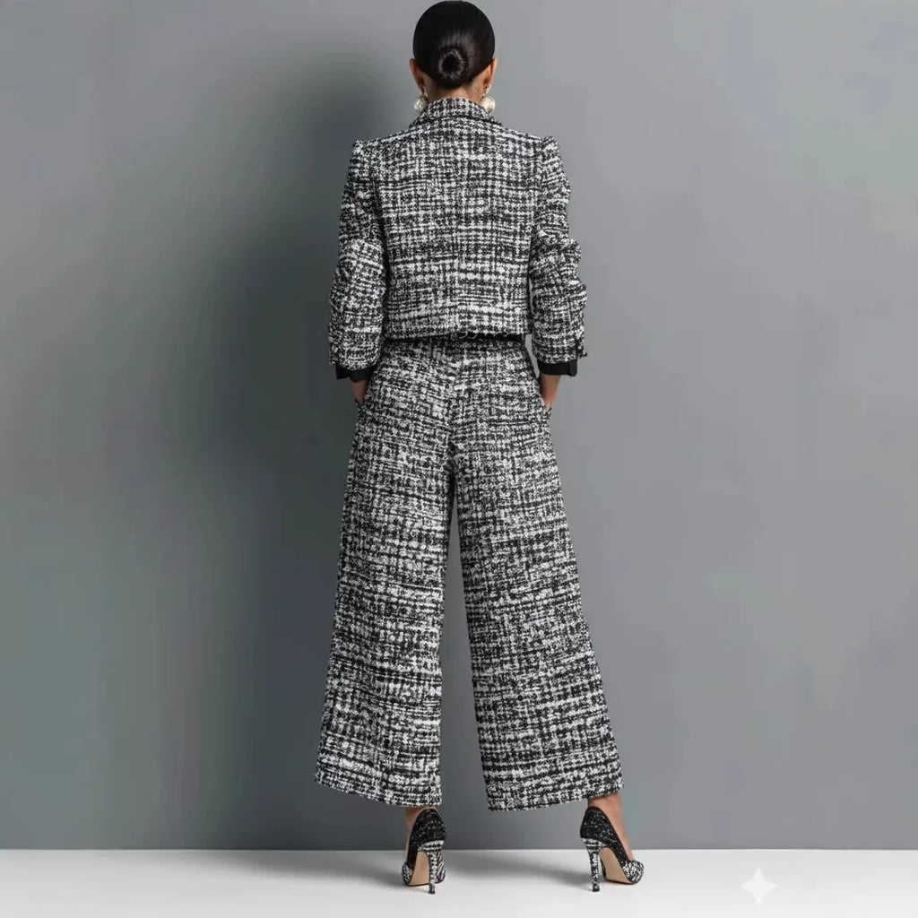 Women's 2-Piece Tie-Dye Set – Long Sleeve Short Jacket & Wide-Leg Pants