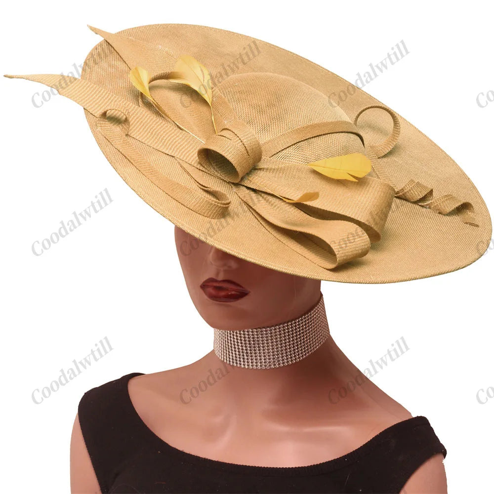 Camel Race Royal Fascinator Hat Women Millinery Cap Bride Large LADYLYS