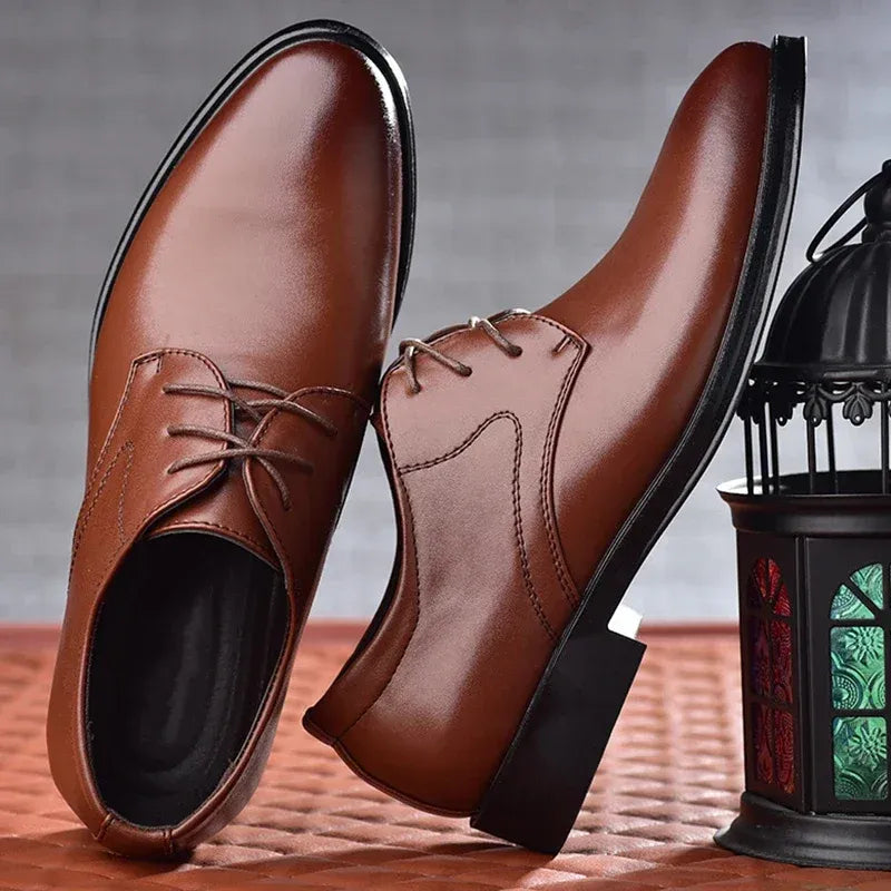Men's Pointed-Toe Lace-Up Formal Shoes