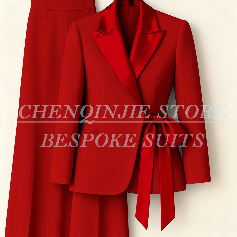 Women's Two-Piece Blazer & Wide-Leg Trouser Suit
