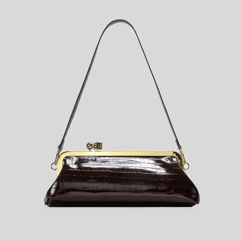 Long Clutch Luxury Designer Kiss Lock Elegant Party Purses Trend Underarm Bag LADYLYS