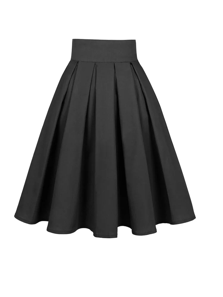 50s Vintage Floral Pleated Skirts Punk Y2K Cotton Rockabilly LADYLYS