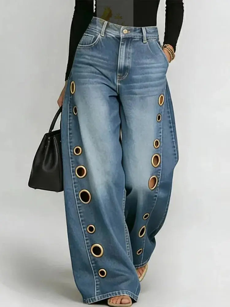 Vintage Jeans Women Fashion Casual Streetwear Jeans Y2k LADYLYS