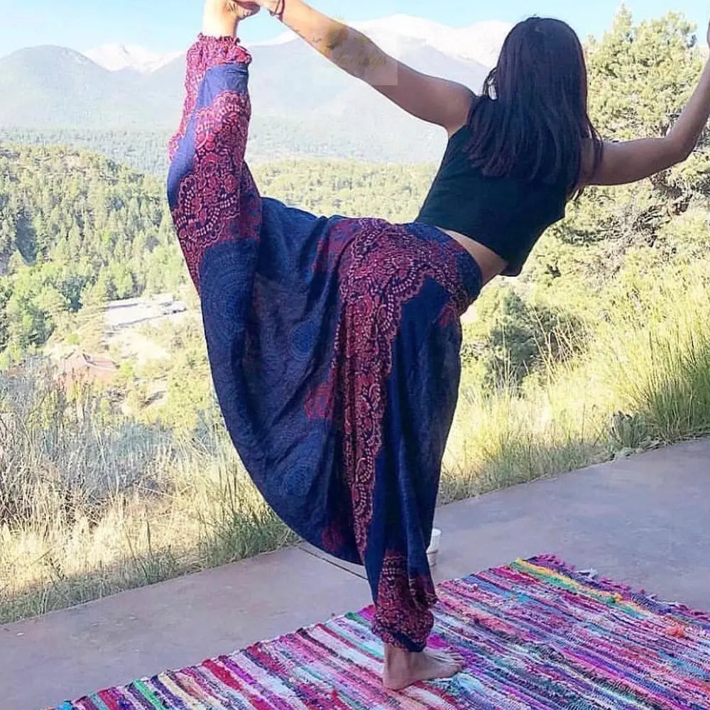 Bohemian Women Pantalones Rayon Harem Baggy Boho Yoga Beach Wear LADYLYS