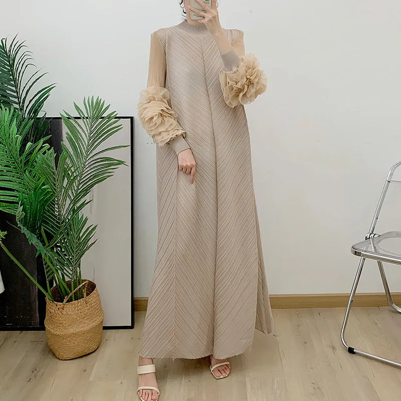 Elegant Evening Party Dresses Classic Long Sleeve Plate Flower LADYLYS
