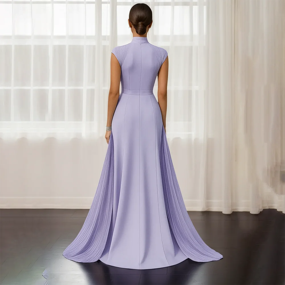 Mermaid Evening Dress High Neck Jersey Evening Gowns for Women LADYLYS