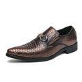 Retro Bronze Loafers Shoes Pointed Luxury Brand Comfortable for Men LADYLYS