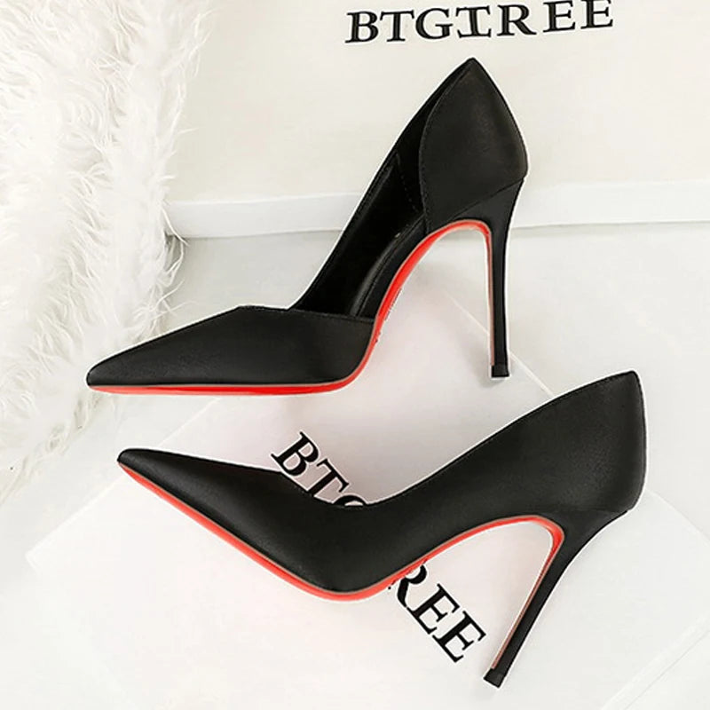 Women's Pointed Toe Stiletto Pumps – Hollow Slingback Heels, Party & Wedding