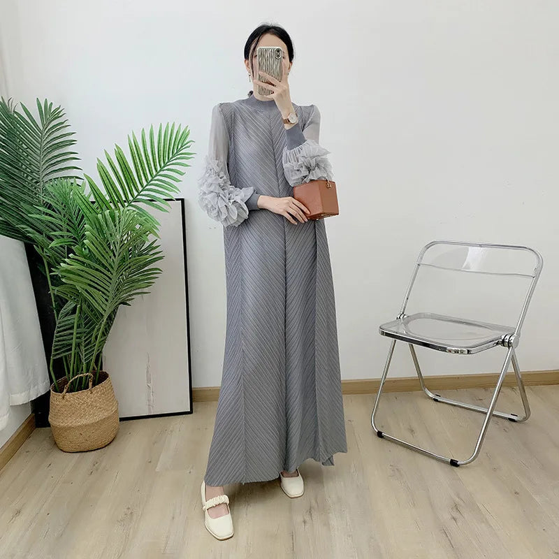 Elegant Evening Party Dresses Classic Long Sleeve Plate Flower LADYLYS