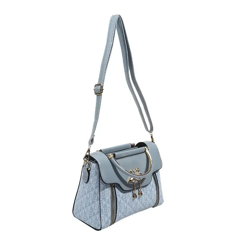 Ladies' handbag trend embossed plain style versatile LADYLYS